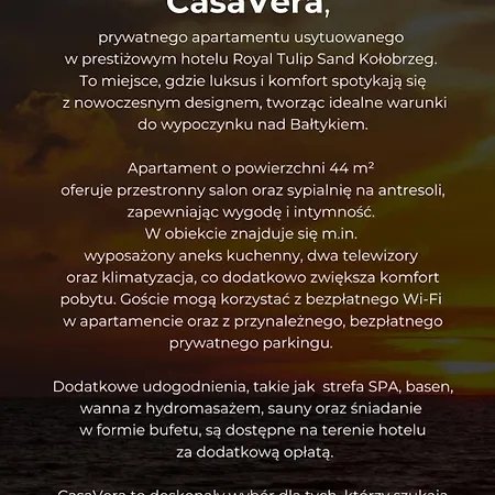 Polanowscy Prywatny Apartament Casavera W Hotelu Royal Tulip Sand Apartment *